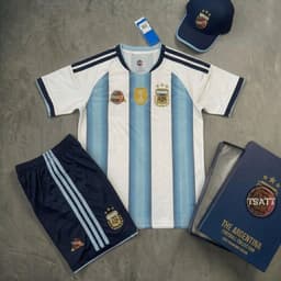 Bộ Quần Áo Bóng Đá Đội Tuyển Argentina Kỉ Niệm 125 năm - Vải Polyester Gai Thái Cao Cấp 3
