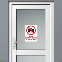 [Hỏa Tốc] Decal Dán "Không Quay Phim / Chụp Ảnh - No Videos / No Photos" Chống Thấm Nước, Bền Đẹp 6