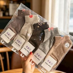 ​Tất Nữ Cổ Ngắn Trắng Viền Cầu Vồng Nicely (Combo 10 Đôi) - Vớ Nữ Cotton Co Giãn 4 Chiều Mềm Mại 8