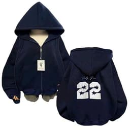 Áo Khoác Nỉ Form Boxy NeverMore Polime Chất Vải Nỉ Bông Form Unisex Nam Nữ - Màu xám đậm sau LƯNG 5