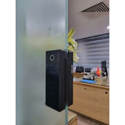 Khóa điện tử Vân Tay Cửa Kính bản lề sàn mở và lùa vân tay mã số thẻ từ có app ttlock thông minh quản lí lịch sử ra vào 4