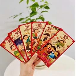 [TẾT 2027] Set 6 Bao Lì Xì Năm 2027 – Mẫu Ngựa Bính Ngọ Cute, Bao Lì Xì Dài Trang Trí Tết ale5 1