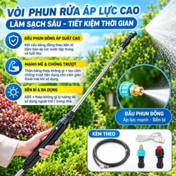 Cần xịt phun thuốc cầm tay loại điện, dụng cụ làm vườn, tưới cây, phun thuốc, dây dài 1-4m, tặng kèm phụ kiện 2