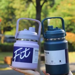 Bình Nước Giữ Nhiệt FIT Dung tích 2500ml/2000ml/1500ml - Miệng Rộng, Ống Hút, Đầu Rót, Tay Cầm Tiện Lợi 3