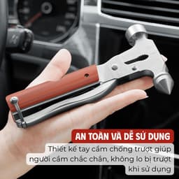 Búa thoát hiểm ô tô búa đa năng 7 trong 1 thép không gỉ 5
