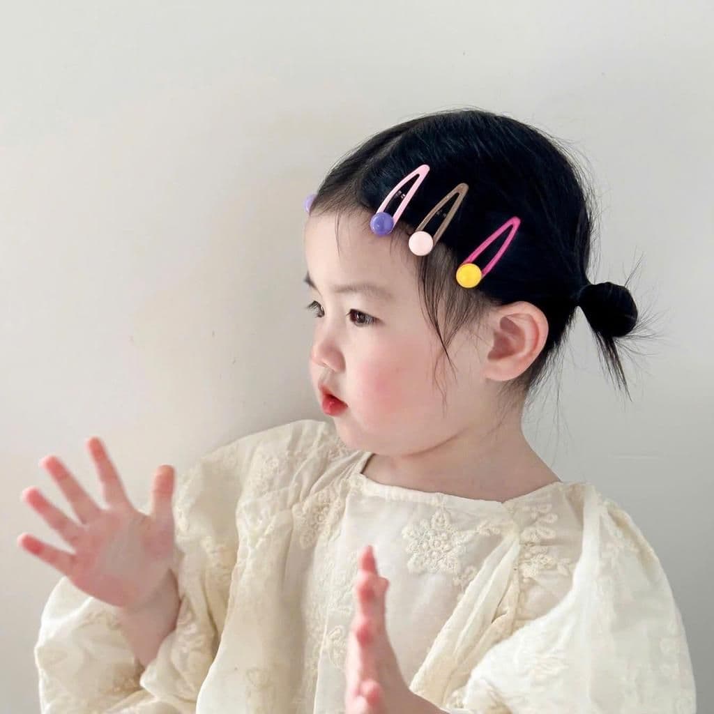 Túi 10 Chiếc Ghim Cặp Tóc Dễ Thương Trẻ Em, Nhiều Màu Sắc Series Scrunchies VOICON-[DA66]