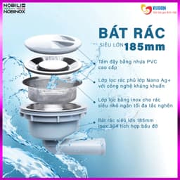 Chậu Rửa Bát Nobinox Arvo B275 | Kích thước 75x48cm 7