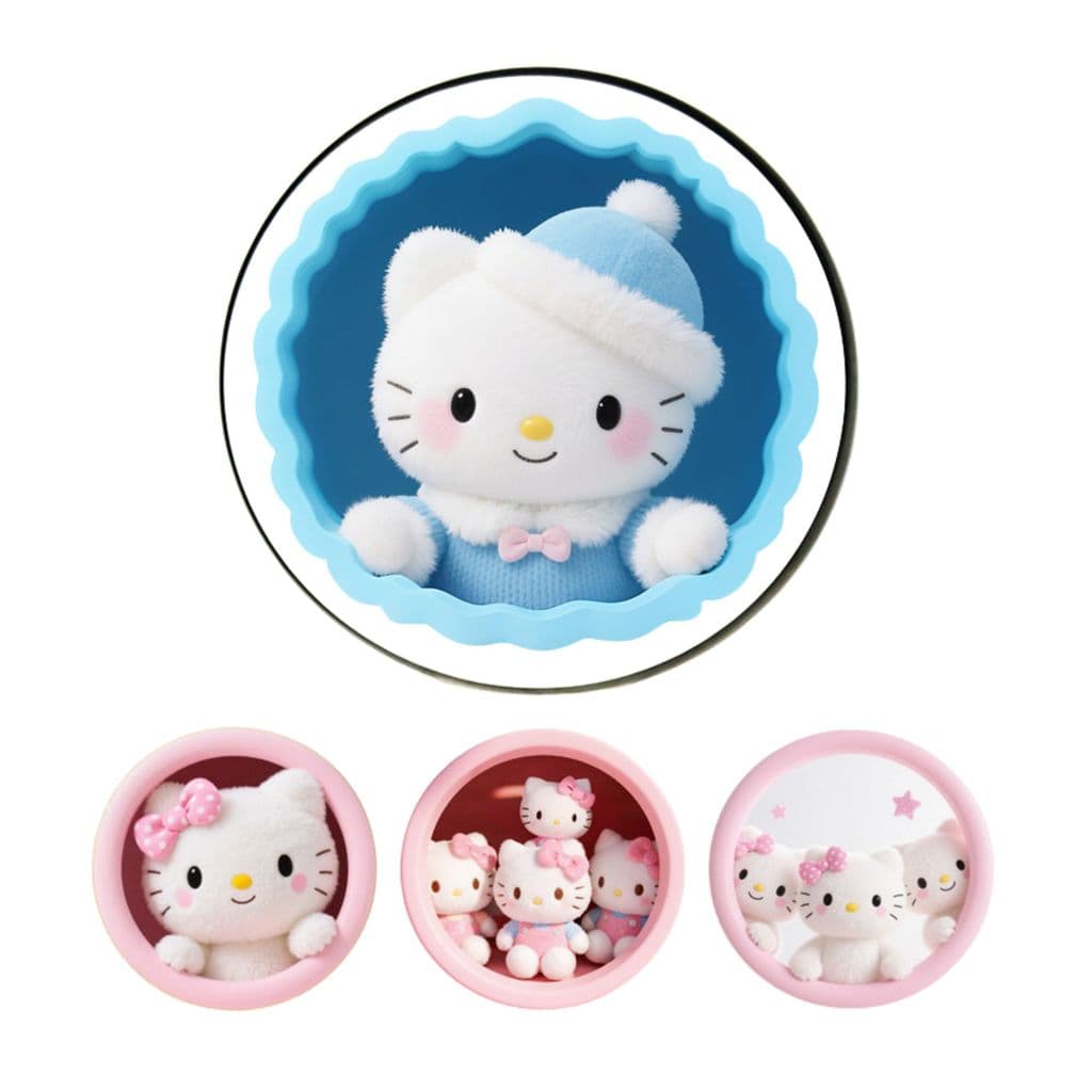 HỎA TỐC Decal Dán Xe Hơi Hình Hello Kitty 3D Dễ Thương Chống Thấm Nước