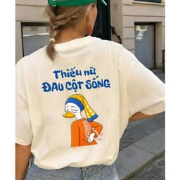 COD (Giao hàng trong 24 giờ)Sailwen.Áo Thun Thiếu Nữ Đau Cột Sống Hài Hước, Meme Văn Phòng Cotton Form rộng Nam Nữ 9