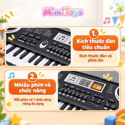 Đàn Piano Điện Tử 61 Phím Thông Minh Cho Trẻ Em MimiToys - Có Mic, Sạc Và 16 Tone Nhạc, 1 Loa Nhiều Chức Năng 2