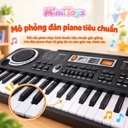 Đàn Piano Điện Tử 61 Phím Thông Minh Cho Trẻ Em MimiToys - Có Mic, Sạc Và 16 Tone Nhạc, 1 Loa Nhiều Chức Năng 7