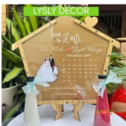 Tranh Rót Cát ngày cưới cá nhân hóa tên cô dâu chú rể kèm cát đẹp 4