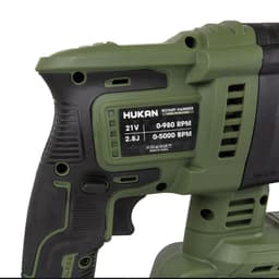 Máy khoan đục bê tông pin HUKAN GC-RHL2126BL, Không chổi than, 3 chức năng, 2.8J, Mũi SDS PLUS 8