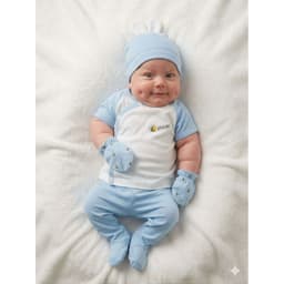 Set 5 Món Đồ Dài Áo Cài Chéo Sơ Sinh cao cấp LittleBee - Cho Bé Trai, Bé Gái (Từ 0-3M) 2