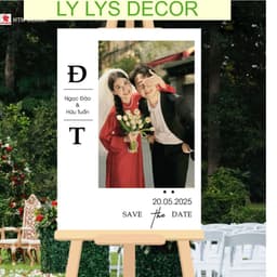 Bảng welcome đám cưới thiết kế theo yêu cầu, bảng tên cổng cưới và bảng chào Wedding LY LYS DECOR. 4