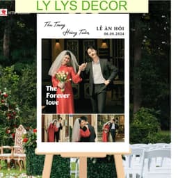 Bảng welcome đám cưới thiết kế theo yêu cầu, bảng tên cổng cưới và bảng chào Wedding LY LYS DECOR. 5
