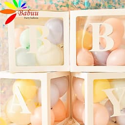 Hộp Baby Sinh Nhật, Hộp Trong Suốt Bong Bóng Trang Trí Sinh Nhật 3