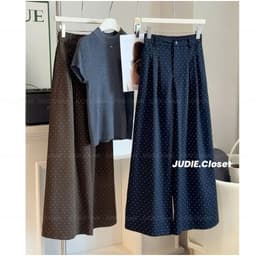 ( Bé Gái 39-50kg )- Quần dài dáng xuông ống rộng họa tiết kẻ caro cho bé -thoitrang3158 6