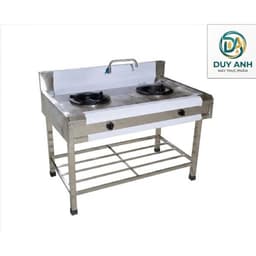 Bếp Á 1 2 3 4 5 Họng, Bếp GaS  Công Nghiệp Inox Cao Cấp Đơn Đôi Inox Cao Cấp Có Van Xả Nước hàng công ty-Inox 304 3
