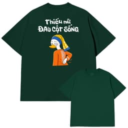 COD (Giao hàng trong 24 giờ)Sailwen.Áo Thun Thiếu Nữ Đau Cột Sống Hài Hước, Meme Văn Phòng Cotton Form rộng Nam Nữ 6