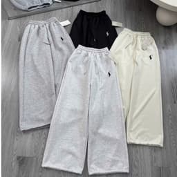 SÉT BỘ QUẦN DÀI DA CÁ XÁM ĐẬM TRƠN + MIX ÁO THUN DÀI TAY KẺ SỌC NGANG - IN NGỰA -thoitrang 7
