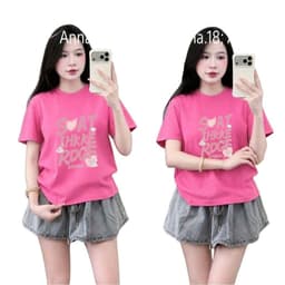 Áo thun , áo 3158 cotton khô, áo thun nữ form rộng nam nữ tay lỡ mẫu trơn unisex -chữ  SOAT HỒNG 5