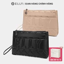[Tặng hộp 20.10] Clutch nữ ELLY EC70 ví cầm tay da thật cao cấp dự tiệc công sở thời trang sang trọng 1