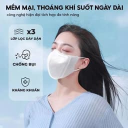 Khẩu Trang 5D TOPGIA Cao Cấp | Form 3D Ôm Mặt, Thoáng Khí, Đeo Thoải Mái, Phù Hợp Nam Nữ 7