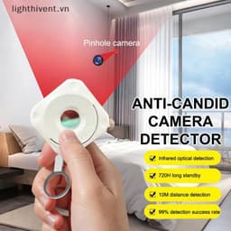 [lighthivent] Máy dò hồng ngoại Camera ẩn Máy quét chống nhìn trộm phản hồi nhanh Di động để thuê chuyến công tác Bảo vệ quyền riêng tư căn hộ (VN) 3