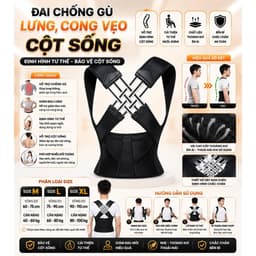 Đai Chống Gù Cong Vẹo Cột Sống Lưng (Nam&Nữ) - Chống Gù Lưng, Cong Vẹo Cột Sống, Thoái Hóa, Thoát Vị Đĩa Đệm----- ## 1