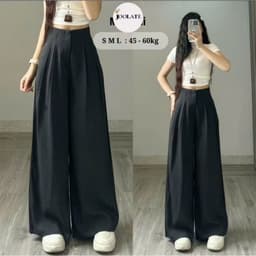( Bé Gái 39-50kg )- Quần dài dáng xuông ống rộng họa tiết kẻ caro cho bé -thoitrang3158 2