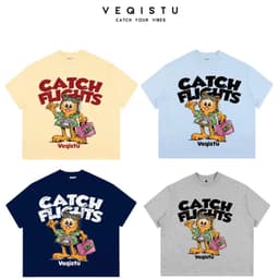 Áo Thun BOXY Local Brand VEQISTU "Con Mèo", Áo Thun Boxy Form Rộng Unisex 250Gsm 100% Cotton 1