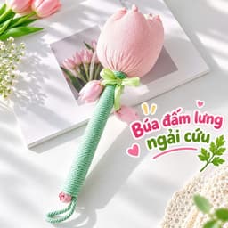 Búa Đấm Lưng Ngải Cứu Hình Hoa Tulip, Búa Massage Vai Gáy Lưng Thư Giãn, Hộp Quà Tặng Mẹ Cô Giáo Người Thân_TH 5