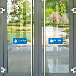 [Hỏa Tốc] Bộ Decal Dán "Đẩy Ra / Kéo Ra - Push To Open / Pull To Open" Chống Thấm Nước, Bền Đẹp 4