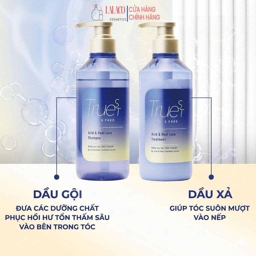 Dầu gội, xả Truest by S FREE cao cấp phục hồi tóc khô xơ & hư tổn- mùi xạ hương 480ml (Roland)