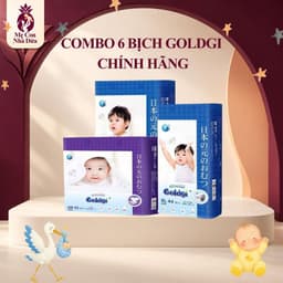 Combo 6 bịch bỉm GOLDGI+ Nhật Cao Cấp Chính Hãng Siêu Hời Đủ Size Cho Bé Thoái mái, Thấm Hút 1