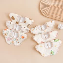 Yếm ăn dặm chống thấm, Yếm tròn xoay 360 độ chống thấm cao cấp cho bé nhiều họa tiết Freeship 2