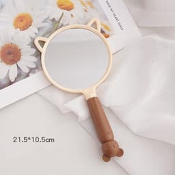 Bộ 4 Món Gương Trang Điểm Lược Chải Tóc Phong Cách Hàn Quốc Họa Tiết Mèo Dễ Thương Gương, Lược, Gỡ Dối Đầy Đủ Có Sỉ 4