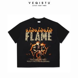 Áo Thun Form Big Boxy '' VEQISTU FLAME '' Cotton 100% Local Brand Unisex Cổ Tròn 1