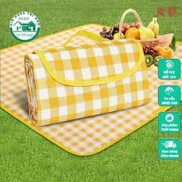 Thảm dã ngoại picnic hoạt tiết, thích hợp đi du lịch, đi phượt chụp ảnh, bạt trải cắm trại gấp gọn VOICON-[TV01] 1