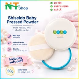Phấn Nén Shiseido Baby Pressed Powder 50g Nội Địa Nhật -  Phấn Rôm Cho Bé - Phấn Kiềm Dầu Cho Mẹ 1