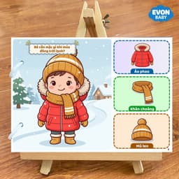 Thẻ Flash EVON BABY dạy bé tập nói - Bé CẦN MẶC GÌ? 4