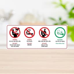 [Hỏa Tốc] Decal Dán Nội Quy Nhà Vệ Sinh 4 Trong 1 Chống Thấm Nước, Bền Đẹp 6