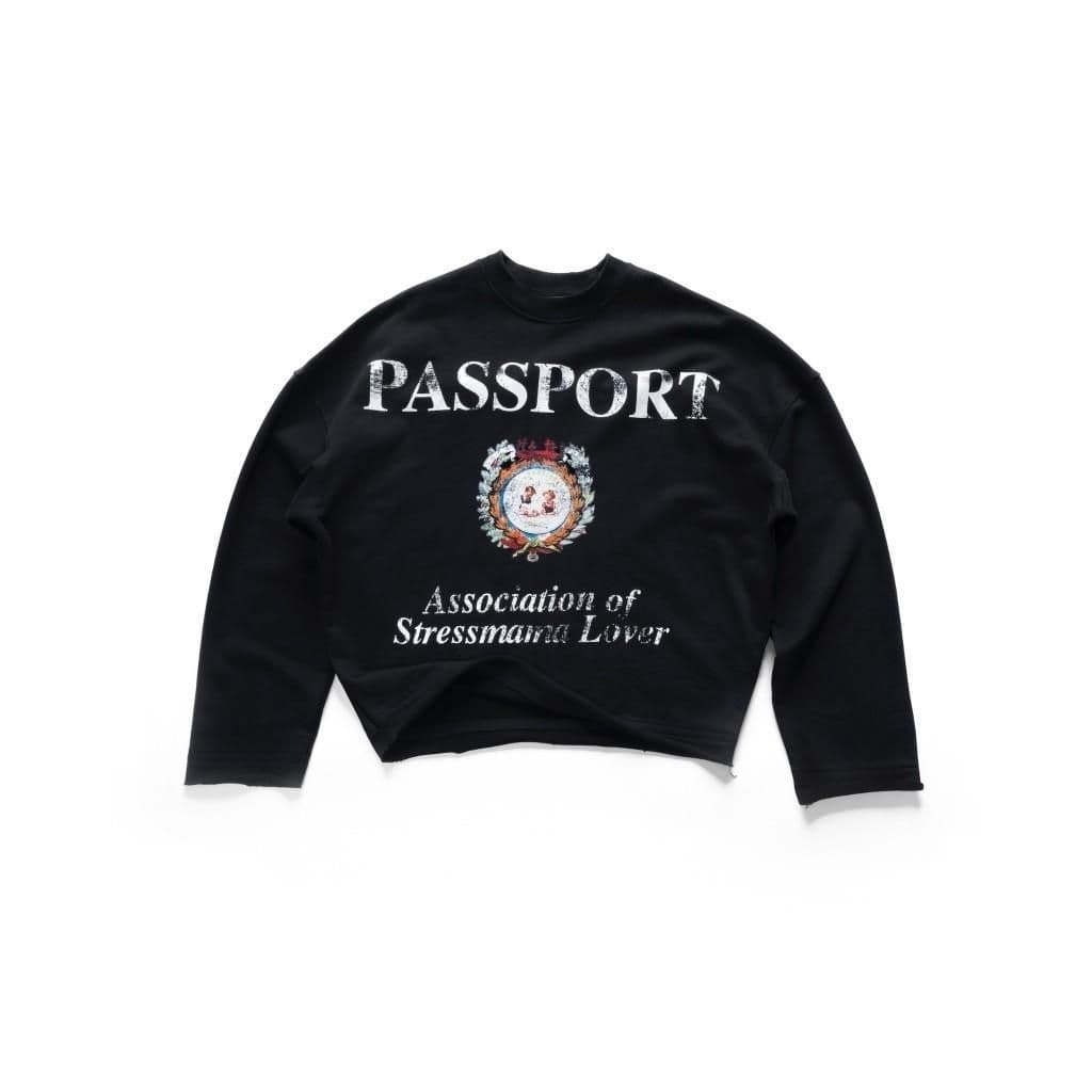 Áo Thun Tay Dài STRESSMAMA PASSPORT logo phông cotton nasa in 5D longtee boxy dáng rộng nam nữ LONGSLEEVE AM121