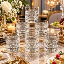 Bộ 6 Ly thuỷ tinh thấp, ly uống nước phù hợp nhiều loại đồ uống - Deli, Hongli 1