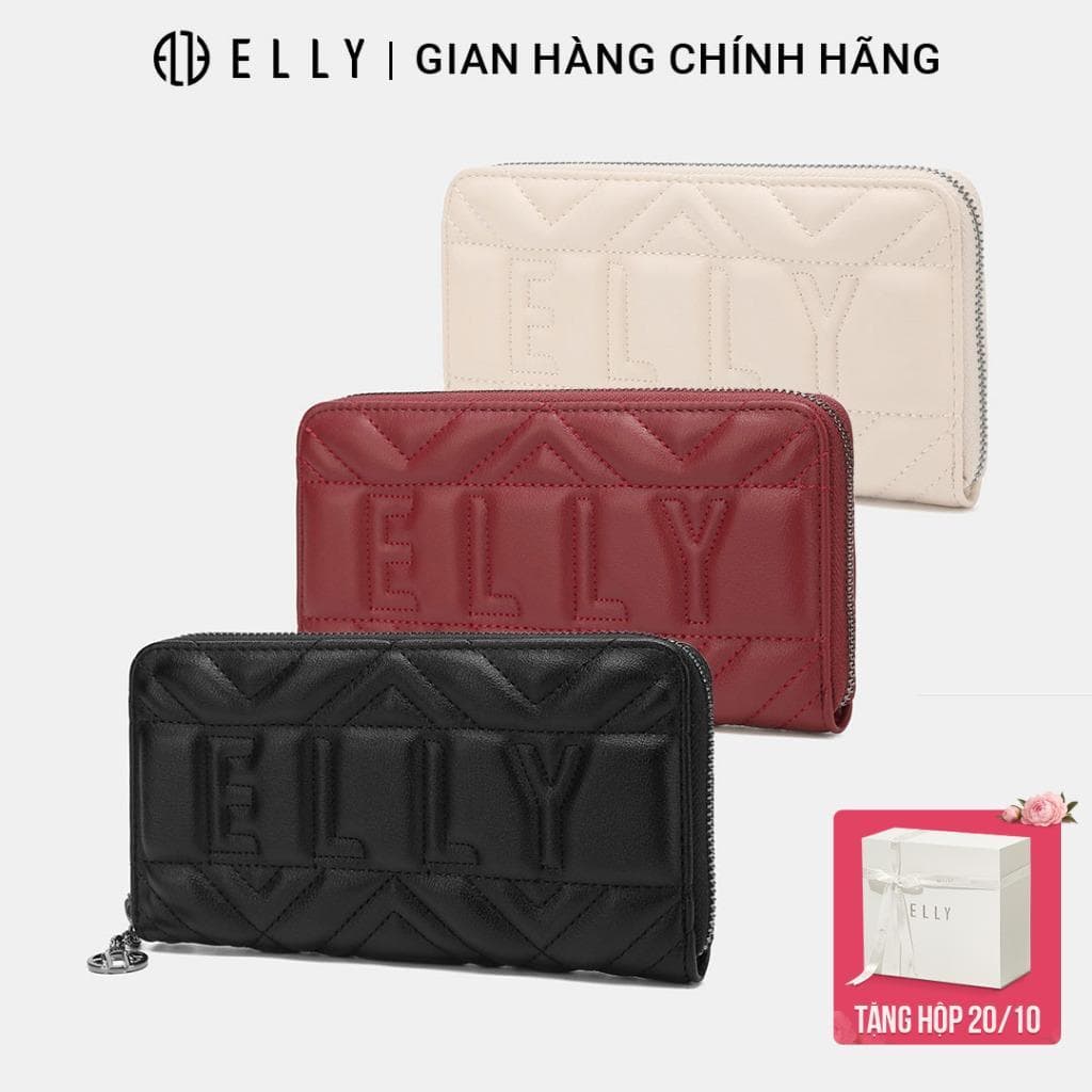 Ví Nữ Da Thật ELLY EV99 Ví Cầm Tay Dài Cao Cấp Sang Trọng Thanh Lịch Phụ Kiện Thời Trang Chính Hãng