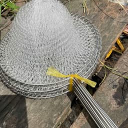 Vợt Inox 3,5Li Xúc Ốc Cua Vớt Cá Tôm Đa Năng, Nhiều Kích Cỡ, Tùng Đan Tay, Lưới Cán Inox 8