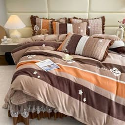 Sét Ga Gối Nỉ Phủ Bèo 3 Món 5d Xinh Xuất Sắc, Ga Trải Giường Họa Tiết Sinh Động Chất Nỉ Mềm Mại Shopgagoigiare.vn 2