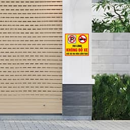 [Hỏa Tốc] Biển Báo "Vui Lòng Không Đỗ Xe - Có Xe Ra Vào Liên Tục Chống Thấm Nước Bền Màu Aluminium 2