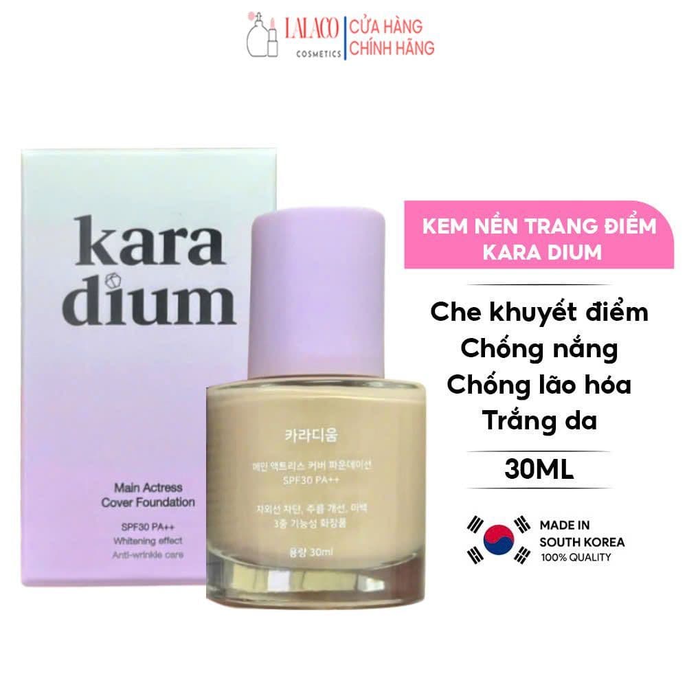 Kem Nền KARADIUM Like a Movie Star Cover Foundation SPF30 PA++ Che Phủ Cao, Nền Lì Mịn Tone 23 30ml